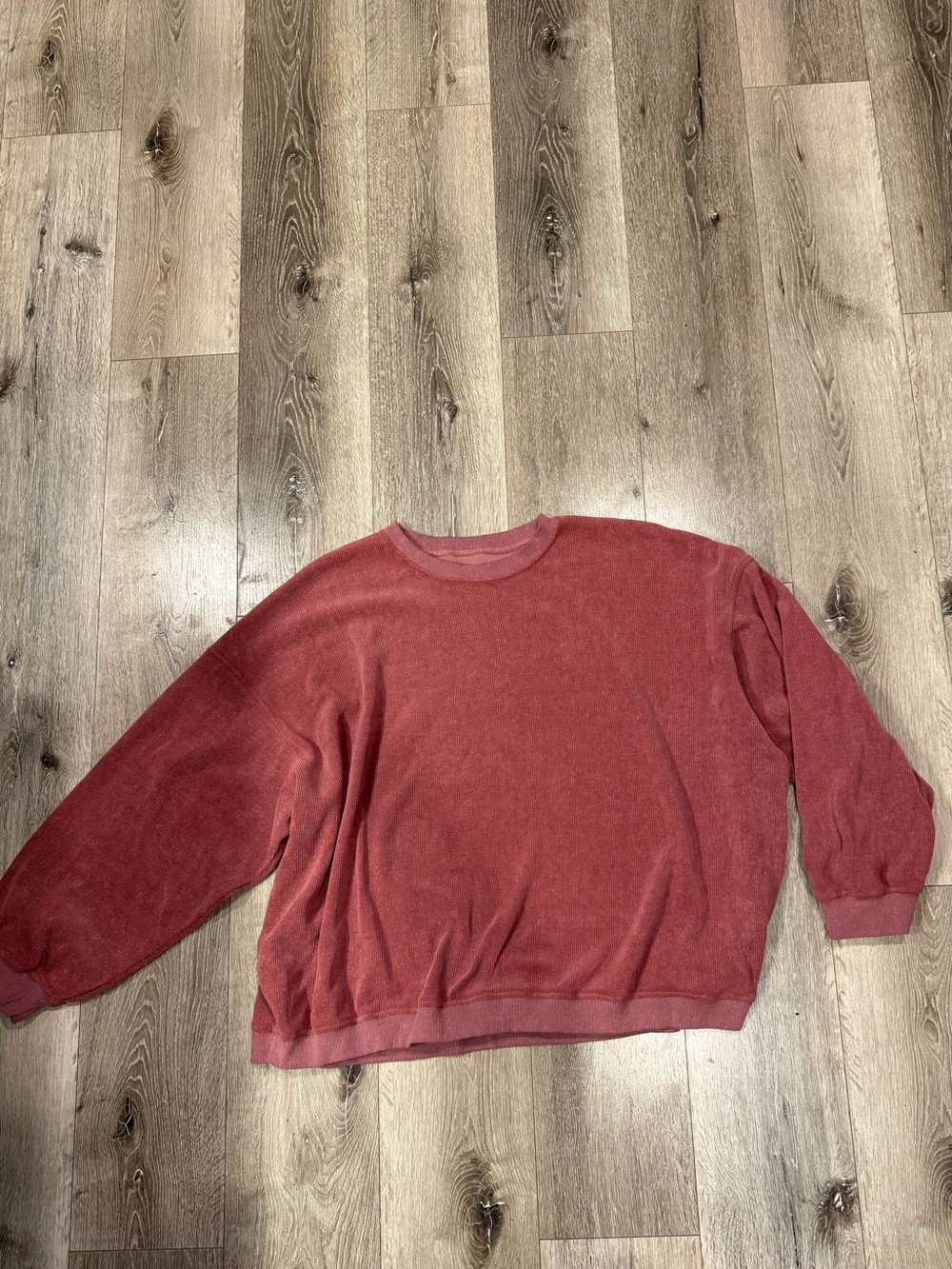 5XL corded crewneck sweatshirt